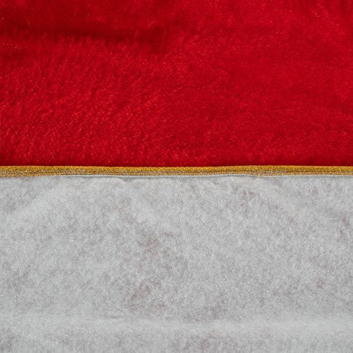 Božićna Prostirka za Bor 90 cm Crveno-Bijelo-Zlatna