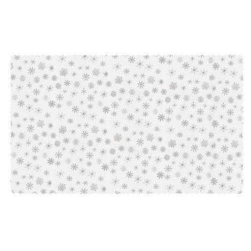 Božićni Stolnjak Bijeli sa Srebrnim Pahuljama 220x140 cm