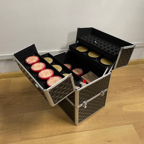 XL Kozmetički Kofer 42.5 x 35 x 24.5 cm Crno-Srebrni