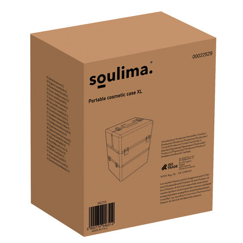 XL Kozmetički Kofer 42.5 x 35 x 24.5 cm Crno-Srebrni