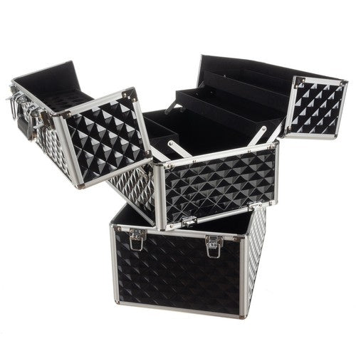 XL Kozmetički Kofer 42.5 x 35 x 24.5 cm Crno-Srebrni
