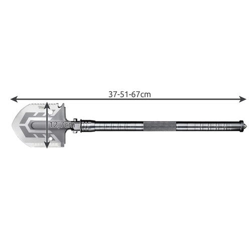 Sklopiva Višenamjenska Lopata 16 u 1, 12.7 x 37–67 cm, Srebrna