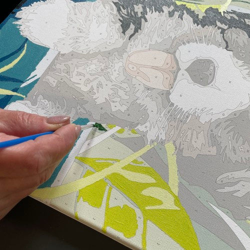 Slikanje Po Brojevima 40x30 cm – Pas, Platno na Drvenom Ramu