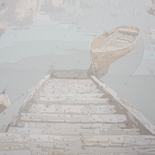 Slikanje po Brojevima 40x50 cm, Planinski Pejzaž, Višebojno, Platno na Drvenom Ramu