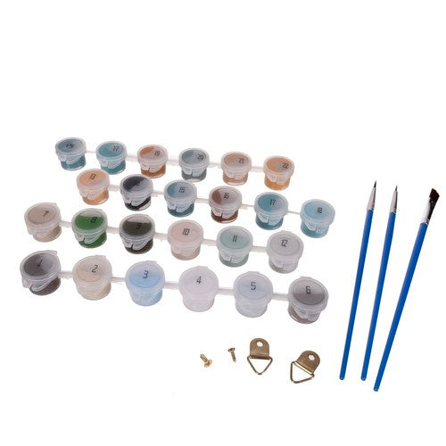 Slikanje po Brojevima 40x50 cm, Planinski Pejzaž, Višebojno, Platno na Drvenom Ramu