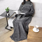 Sivi Ogrtač Deka s Rukavima XXL 210x210 cm