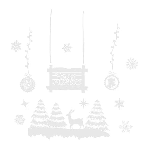 Božićne Naljepnice za Prozor 34 cm PVC