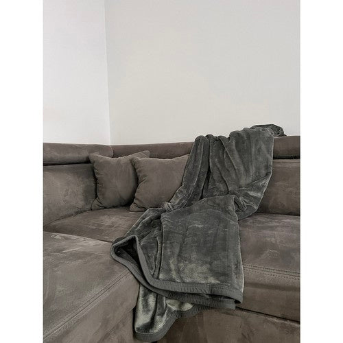 Mekani Topli Prekrivač 200x160 cm u Sivoj Boji