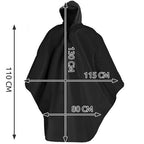 Crni Kišni Pončo s Vizorom, Univerzalna Veličina, 130 x 115 cm