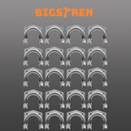 Metalni Vješalice za Alat 20 Komada, 6.5 x 7 x 5.5 cm, Srebrne