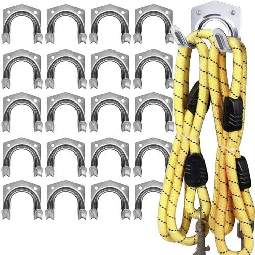 Metalni Vješalice za Alat 20 Komada, 6.5 x 7 x 5.5 cm, Srebrne