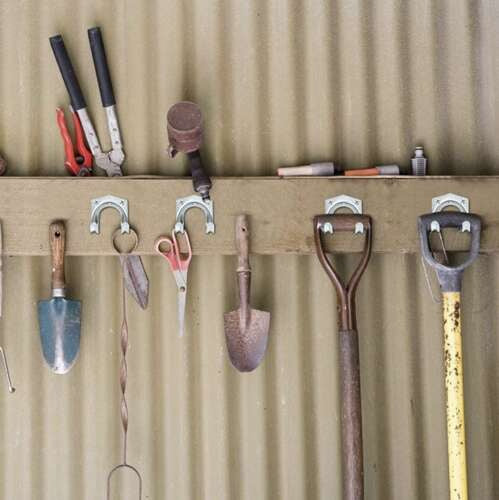 Metalni Vješalice za Alat 20 Komada, 6.5 x 7 x 5.5 cm, Srebrne