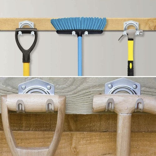 Metalni Vješalice za Alat 20 Komada, 6.5 x 7 x 5.5 cm, Srebrne