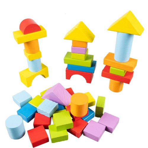 Drvene Kocke - 100 Kocki + Kanta + Sorter + Torba