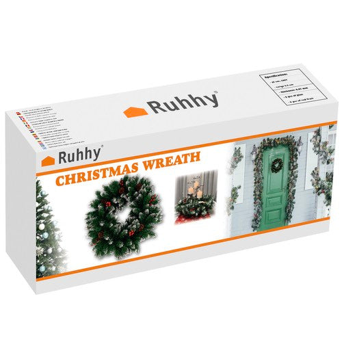 Božićni Vijenac sa Snijegom 45 cm za Unutarnju i Vanjsku Dekoraciju