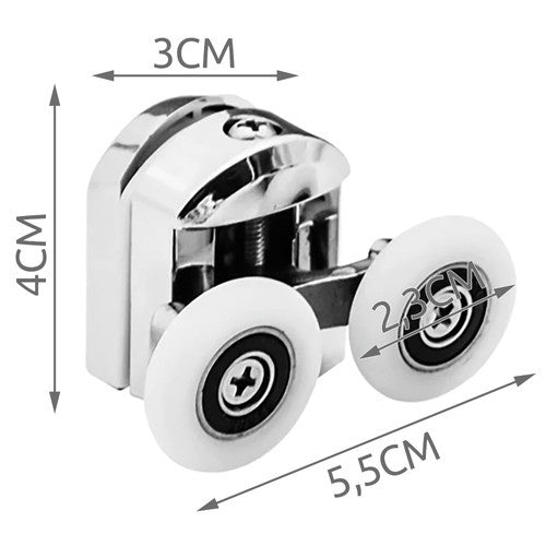 Set Kotačića za Tuš Kabinu 8 Komada, 23 mm, za Staklo 4-6 mm
