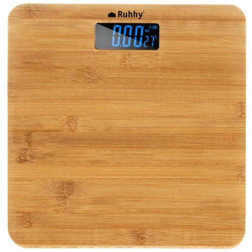 LCD Digitalna Vaga za Kupaonicu od Bambusa 28 x 28 cm do 180 kg