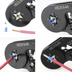 Alat za Krimpanje Kabelskih Stopica 0.25-10 mm2 s 1200 Čahura i Organizatorom, Crno-Narančasti, 17 x 7.2 cm