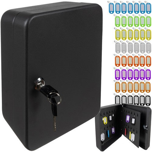 Sigurnosna Kutija za Ključeve s 48 Kuka i Identifikatora, Grafit, 25 x 20 x 8 cm