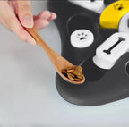 Interaktivna Igračka za Pse s Posudom za Usporavanje Jedenja 25.5 x 25.5 x 2.5 cm Crno-Žuto-Bijela