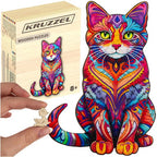 Drvena Slagalica Mačka 38 x 24 cm, 130 Dijelova, Višebojna