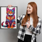 Drvena Slagalica Mačka 38 x 24 cm, 130 Dijelova, Višebojna