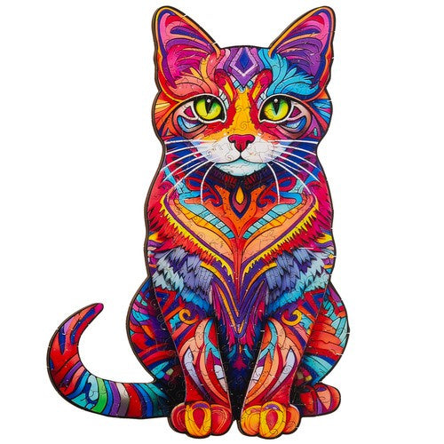 Drvena Slagalica Mačka 38 x 24 cm, 130 Dijelova, Višebojna