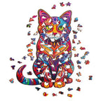 Drvena Slagalica Mačka 38 x 24 cm, 130 Dijelova, Višebojna