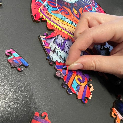 Drvena Slagalica Mačka 38 x 24 cm, 130 Dijelova, Višebojna