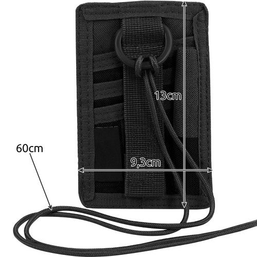 Futrola za Iskaznice i Kartice s Prozirnim Prozorom 13 x 9.3 cm Crna