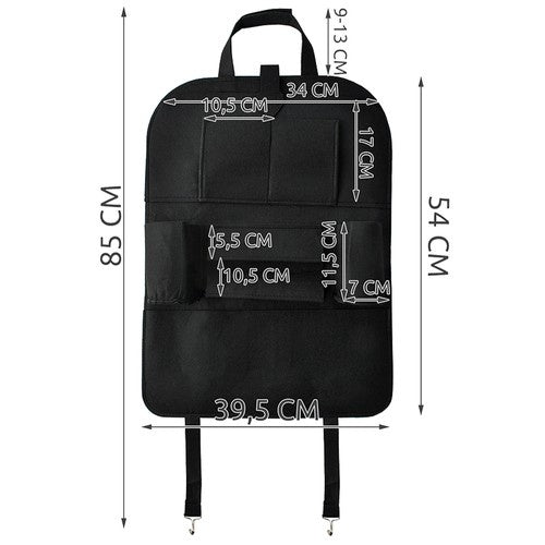 Organizator za Autosjedalo od Filca 54.5 x 38.5 cm Crni