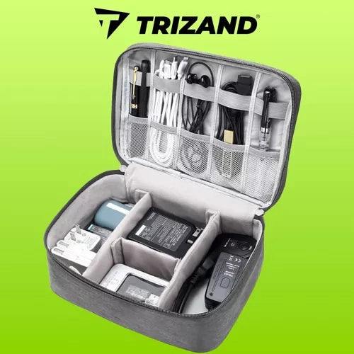 Putni Organizator za Kablove i Punjače 25 x 20 x 10 cm Sivi