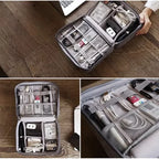 Putni Organizator za Kablove i Punjače 25 x 20 x 10 cm Sivi