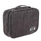 Putni Organizator za Kablove i Punjače 25 x 20 x 10 cm Sivi