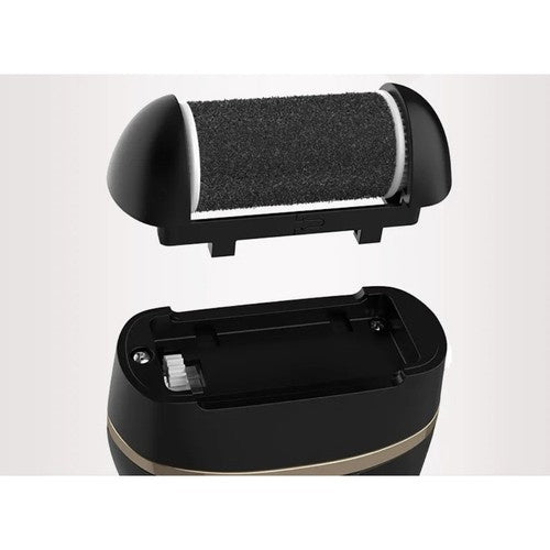 Električna Turpija za Stopala  Crna, Set s 6 Glava