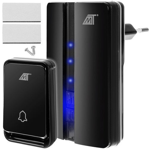 Bežično Vodootporno Zvono za Vrata Crno 8.5 x 5 x 2 cm