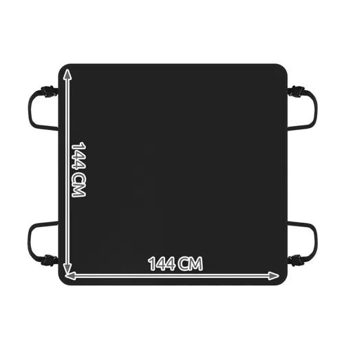 Vodootporna Zaštitna Navlaka za Auto Sjedalo za Pse 144x144 cm Crna
