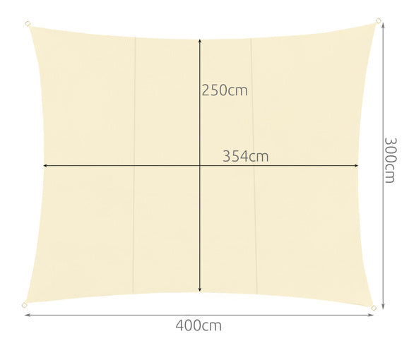 Sjenilo Za Terasu 4x3 m Bež