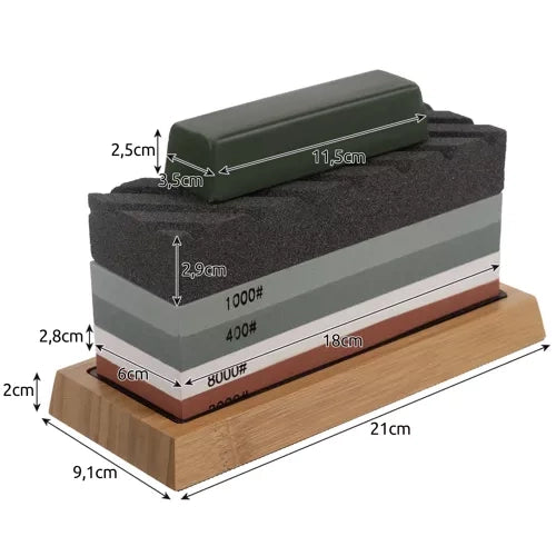 Set Za Oštrenje Noževa i Alata s Vodenim Kamencima 18 x 6 x 2.8 cm