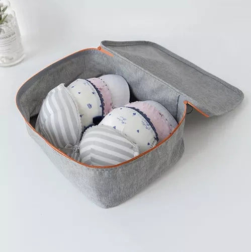 Putni Organizator za Kofer, 7 Komada, Siva/Narančasta