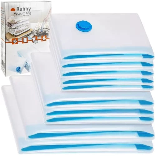 Set Vakuumskih Vrećica, 10 Komada, 4 Veličine, Prozirno/Plavo