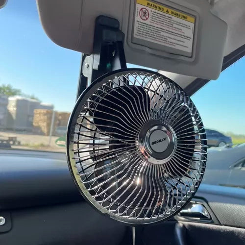 Rotacijski Ventilator za Auto s Klipsom 26 x 15 x 18 cm Crni