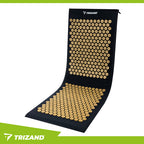 Akupresurna Prostirka s Jastukom i 2 Masažne Loptice 115x40 cm Crno-Zlatna