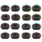 Aroma Difuzor i Ovlaživač Zraka 400ml s LED Svjetlom i Daljinskim, Smeđi