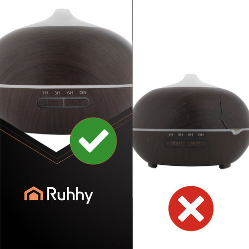 Aroma Difuzor i Ovlaživač Zraka 400ml s LED Svjetlom i Daljinskim, Smeđi