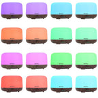 Aroma Difuzor i Ovlaživač Zraka s LED Svjetlom i Daljinskim, 300 ml, Bijelo-smeđi