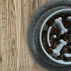 Protuklizna Vodootporna Podloga za Dvije Posude za Pse i Mačke 45 x 26 cm Siva