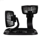 Auto Ventilator s Dvije Glave 12V, Crni, 14.5 x 11 x 21.7 cm