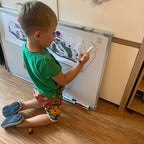 Magnetna Suha Ploča 60x90 cm Bijela s Markerima, Magnetima i Spužvom