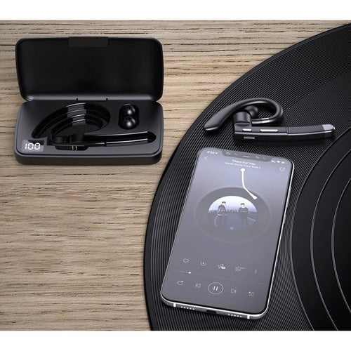 Bežične Bluetooth Slušalice s Powerbank Kutijom, Crne, 9 x 4.5 x 1.5 cm